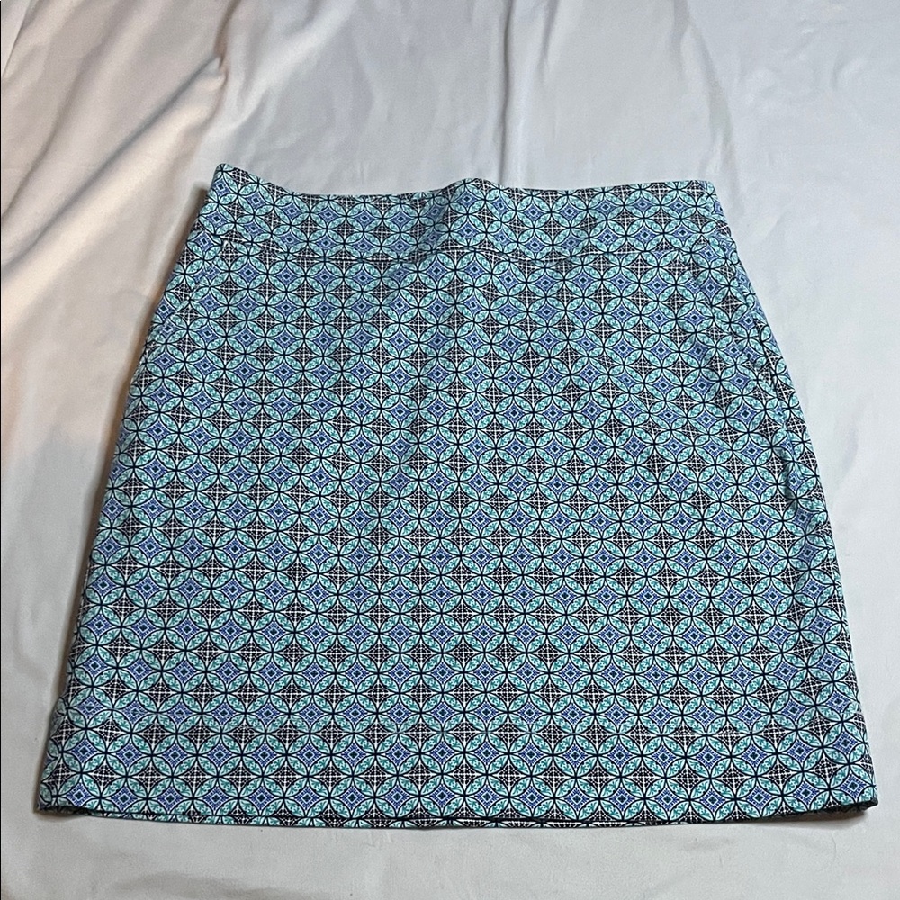 Talbots Blue Medallion Skirt